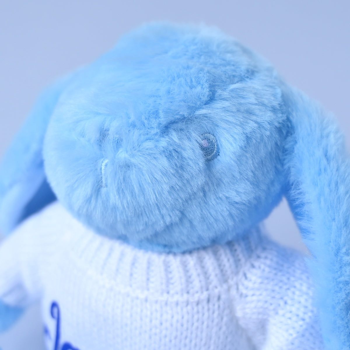 Personalised Blue Bunny With Jumper