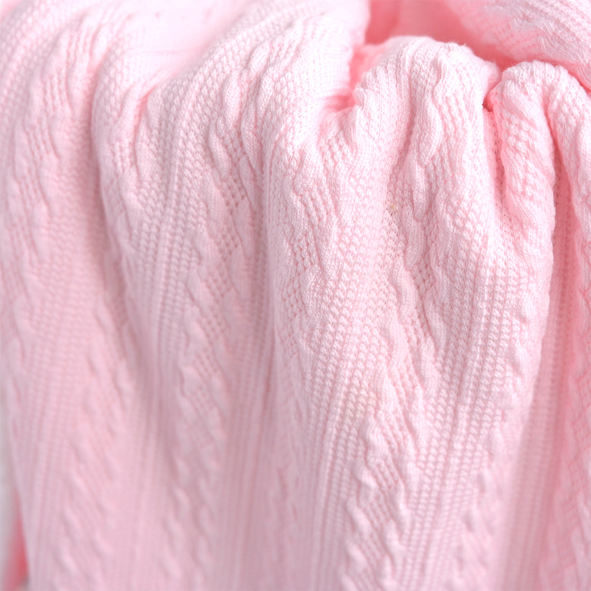 Personalised Baby Pink Knitted Blanket