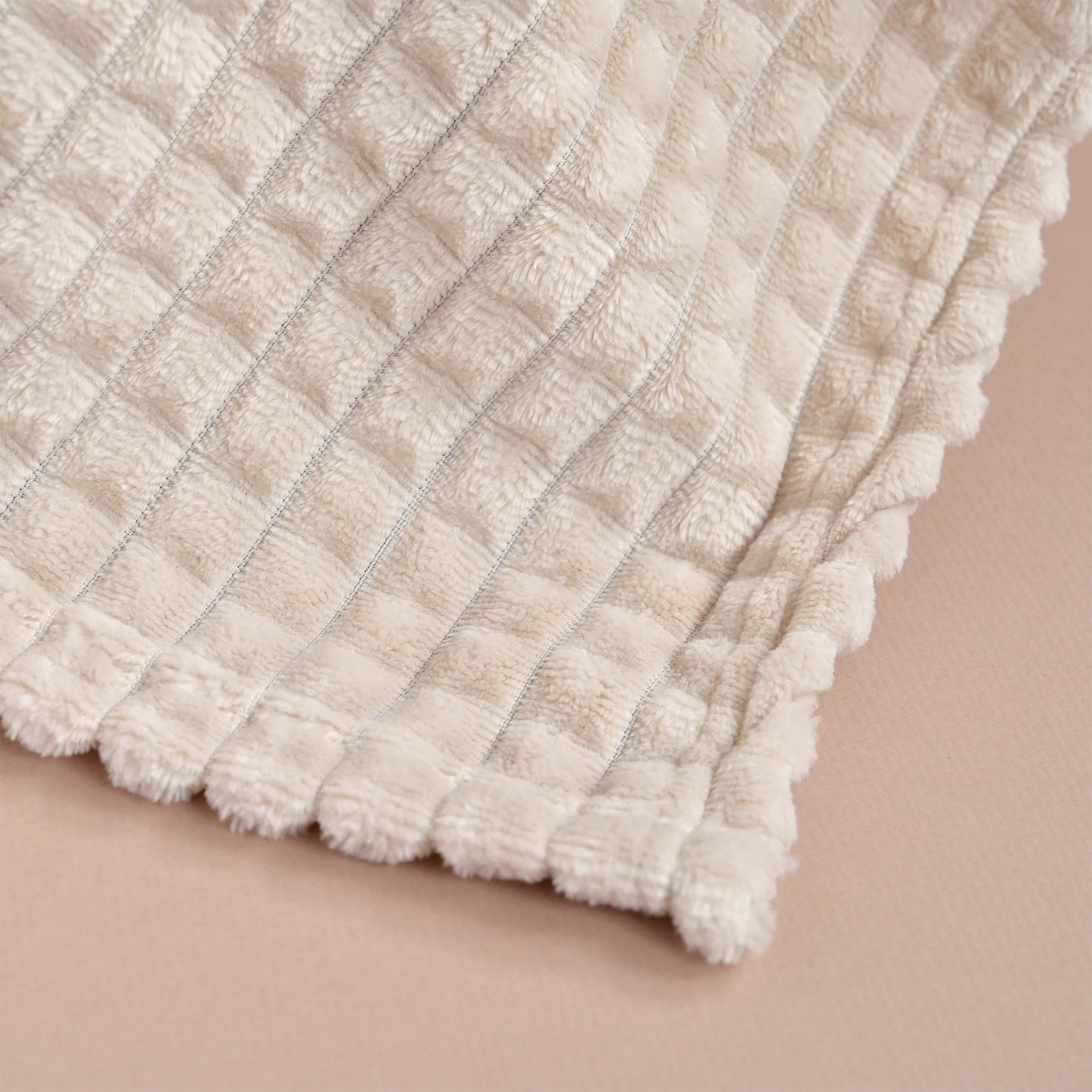Personalised Ribbed Fleece Baby Blanket