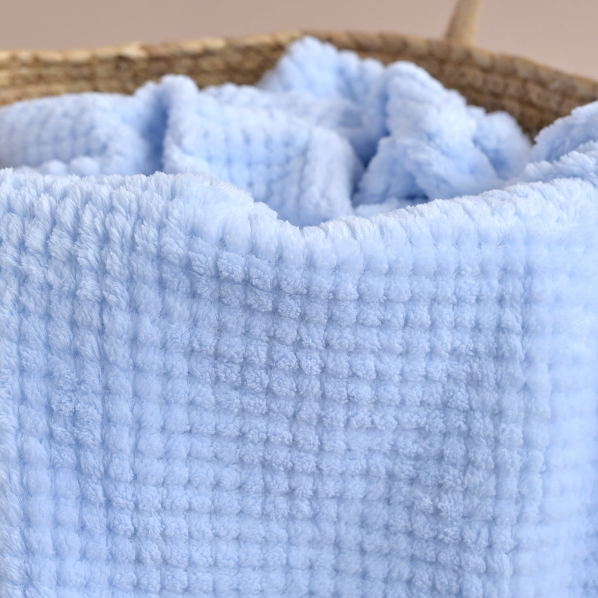 Personalised Textured Baby Blue Fleece Blanket