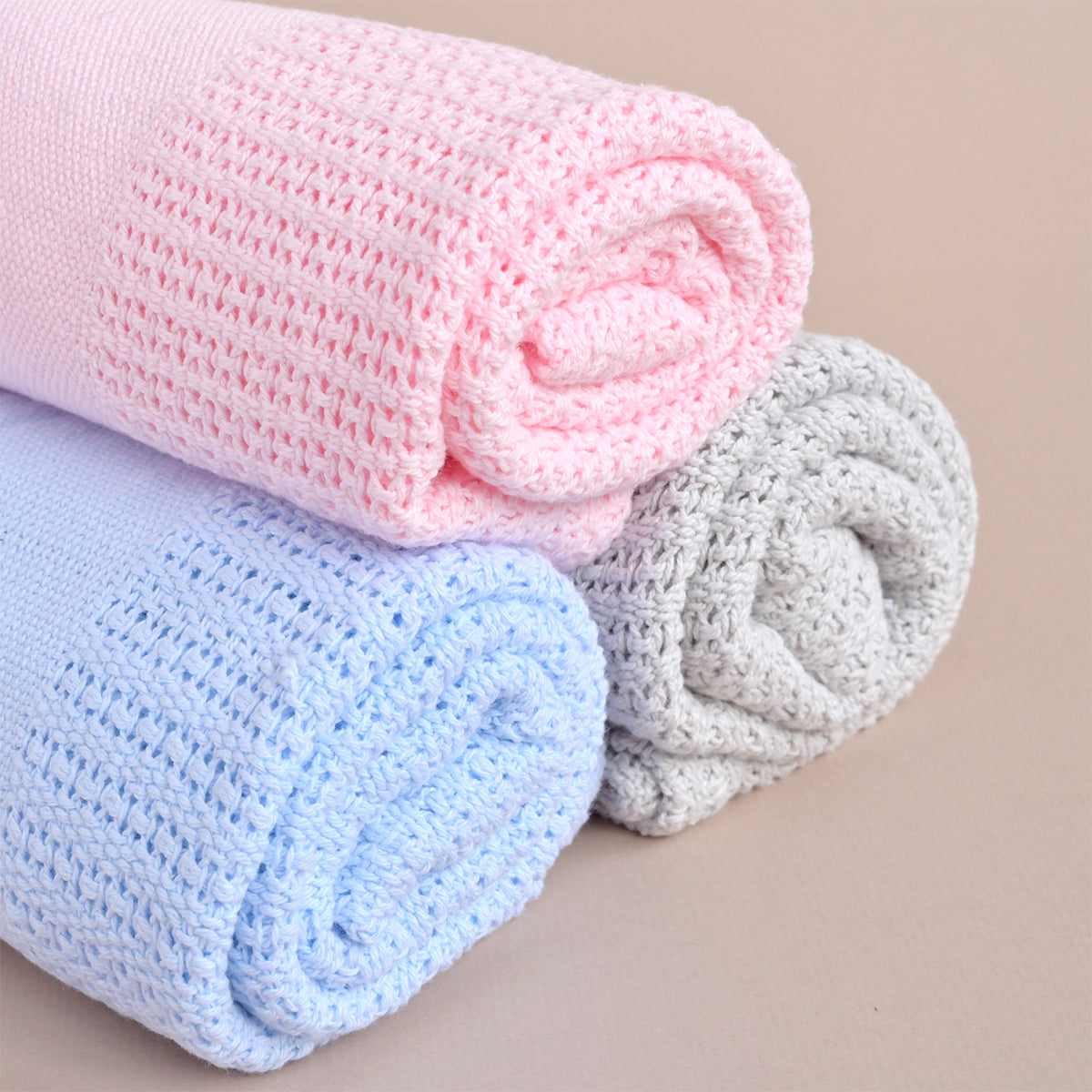 Personalised Monogram Blue Cellular Blanket