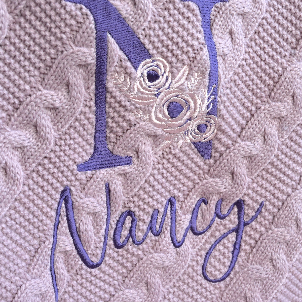 monogram baby blanket