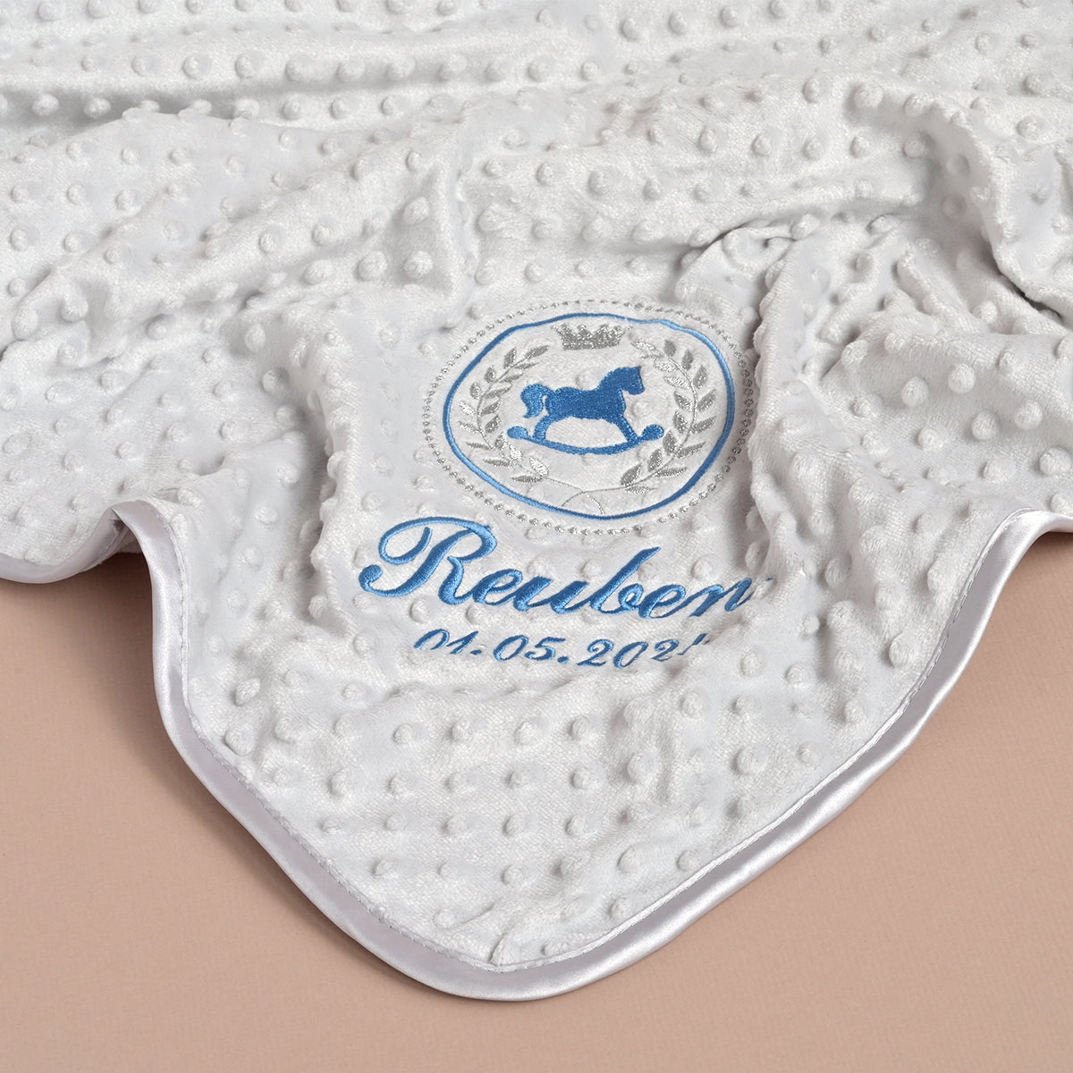 Personalised Grey Bauble Blanket