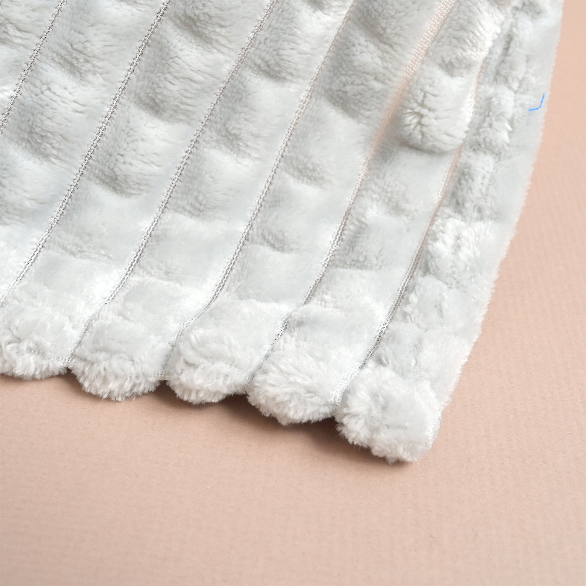 Grey embossed baby blanket with name