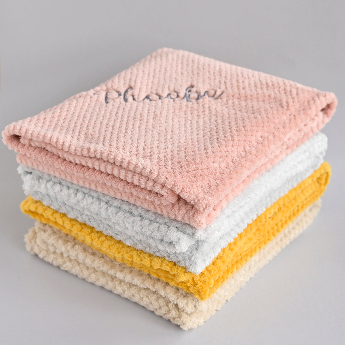 Personalised Dusty Rose Textured Fleece Blanket