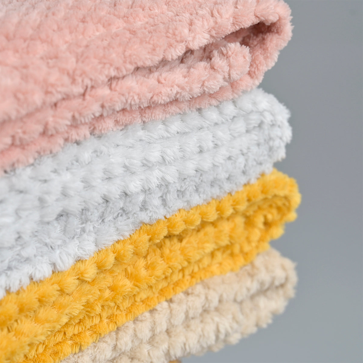 Personalised White Textured Fleece Blanket