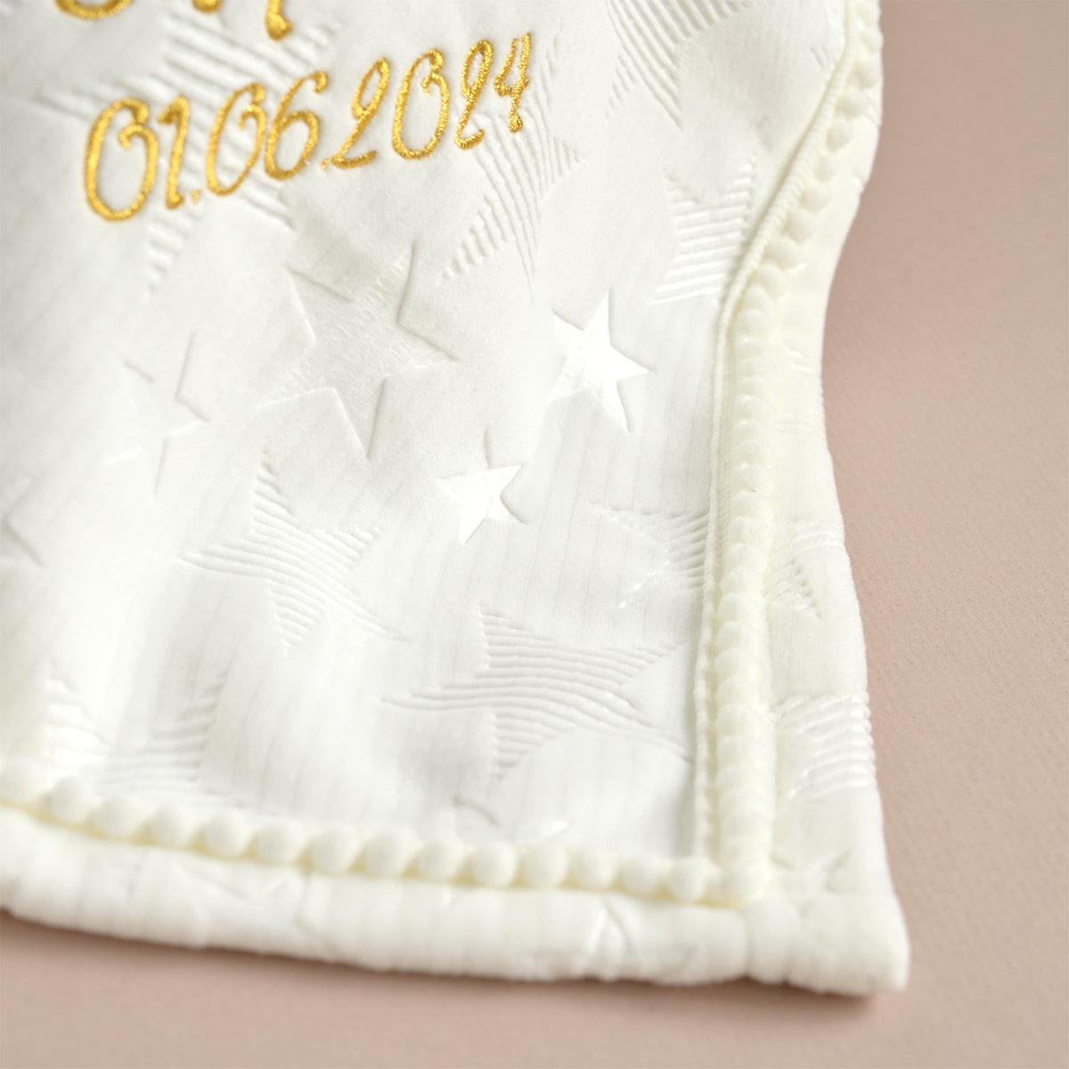 Ivory Christening Blanket for Baby