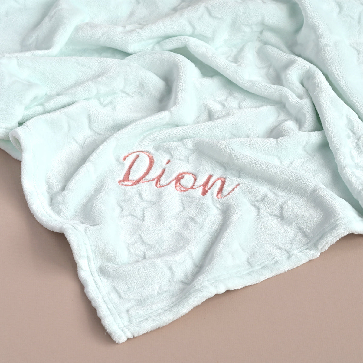 embroidered baby start fleece blanket