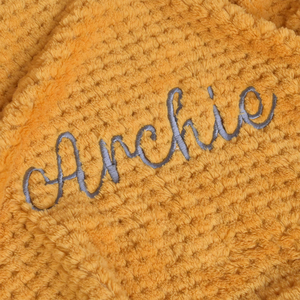 honeycomb blanket with embroideed name