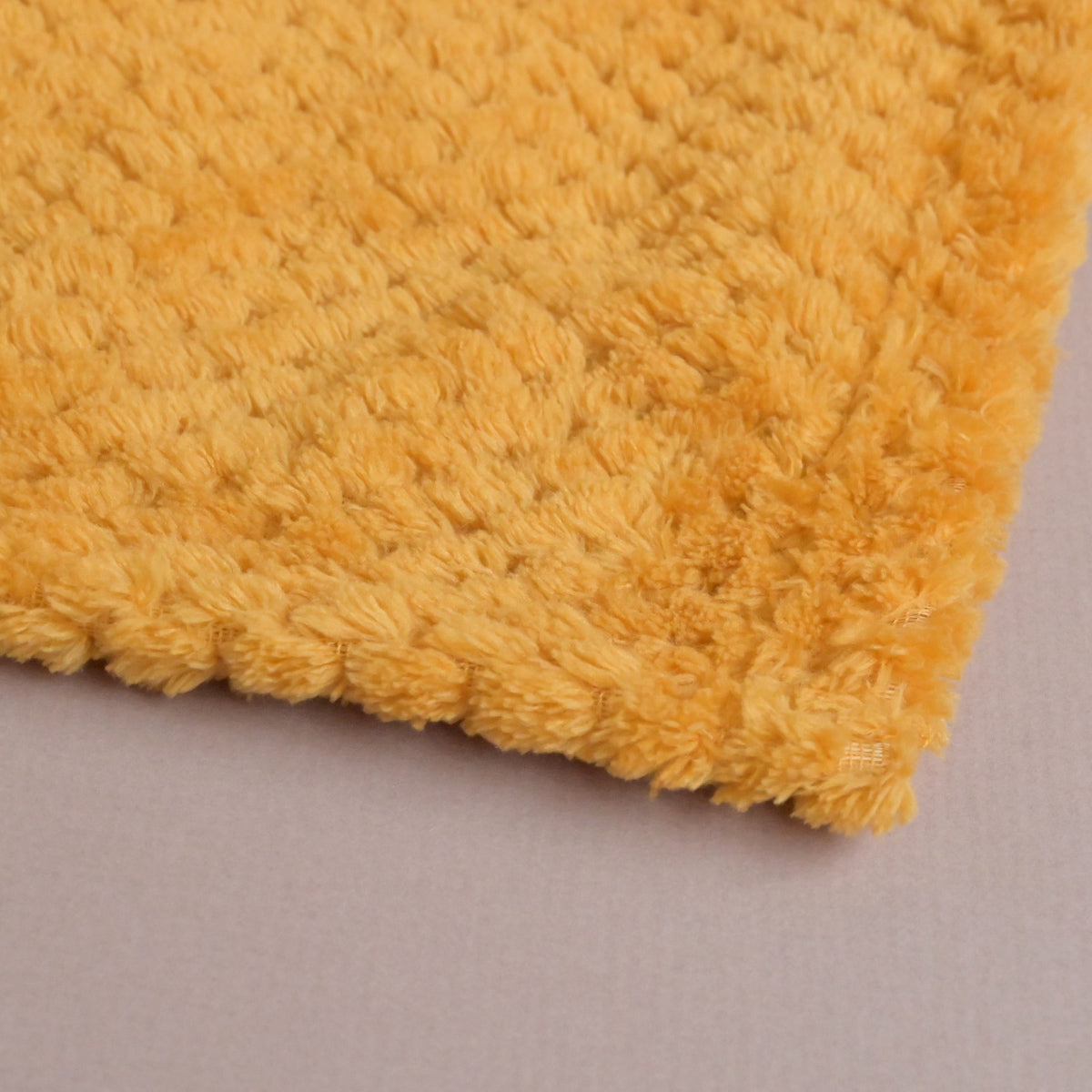 Personalised Mustard Textured Fleece Blanket