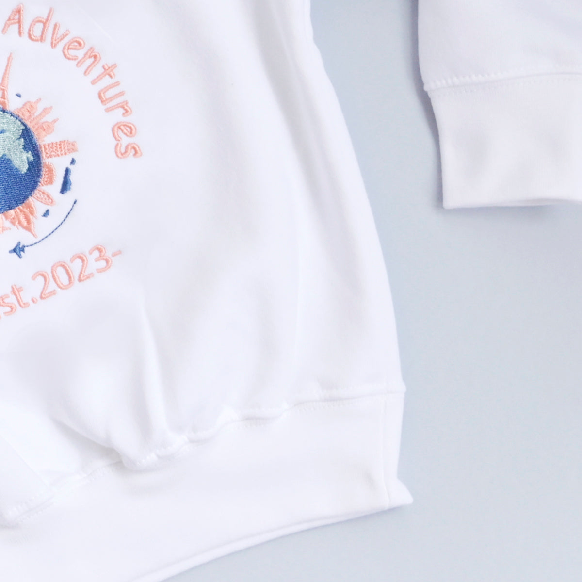 Kids Slogan Sweatshirt "New Arrival, New Adventure"