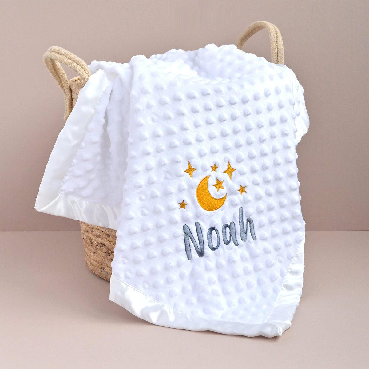 Personalised White Bauble Square Blanket