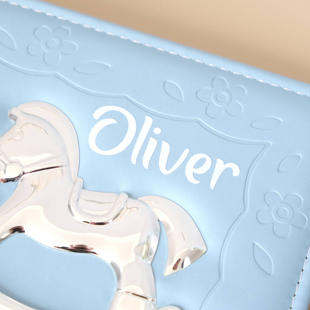 Personalised Blue Rocking Horse Photo Album