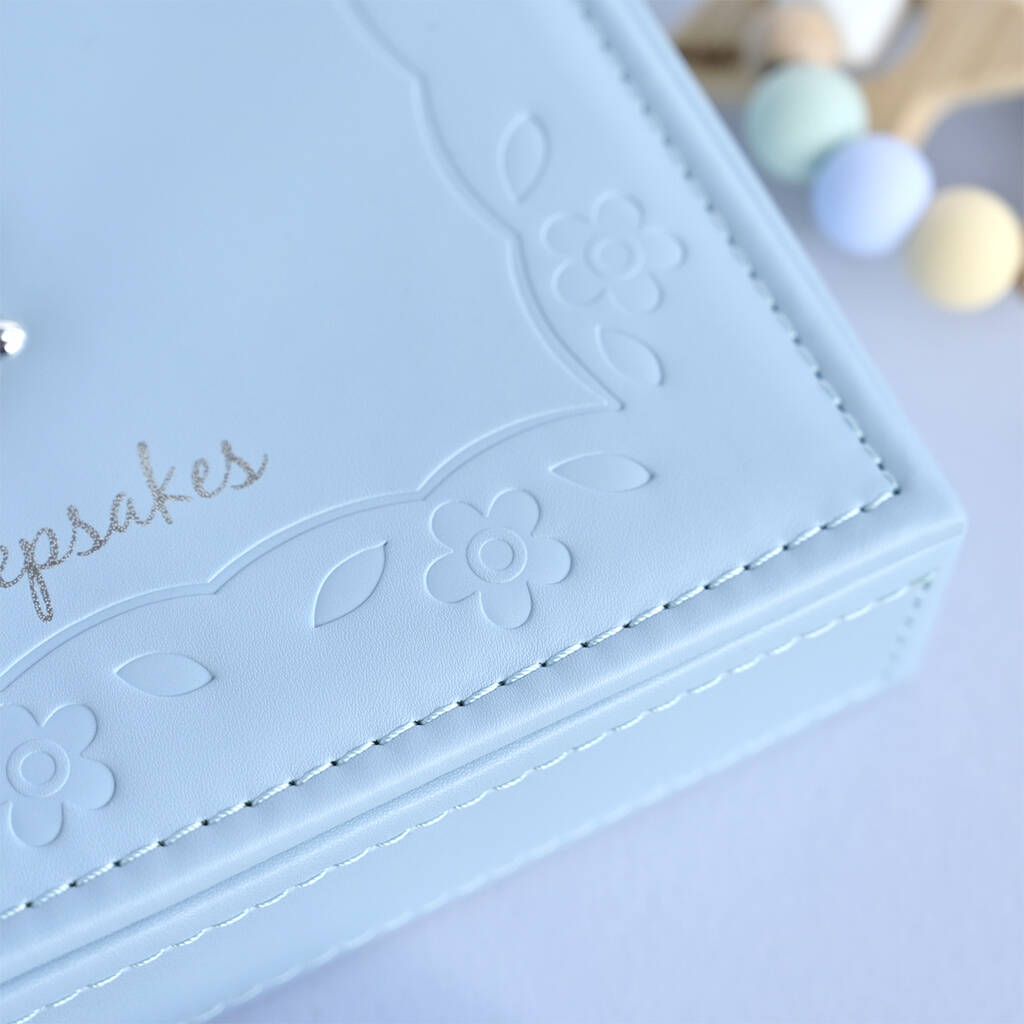 Personalised Blue Rocking Horse Keepsake Box