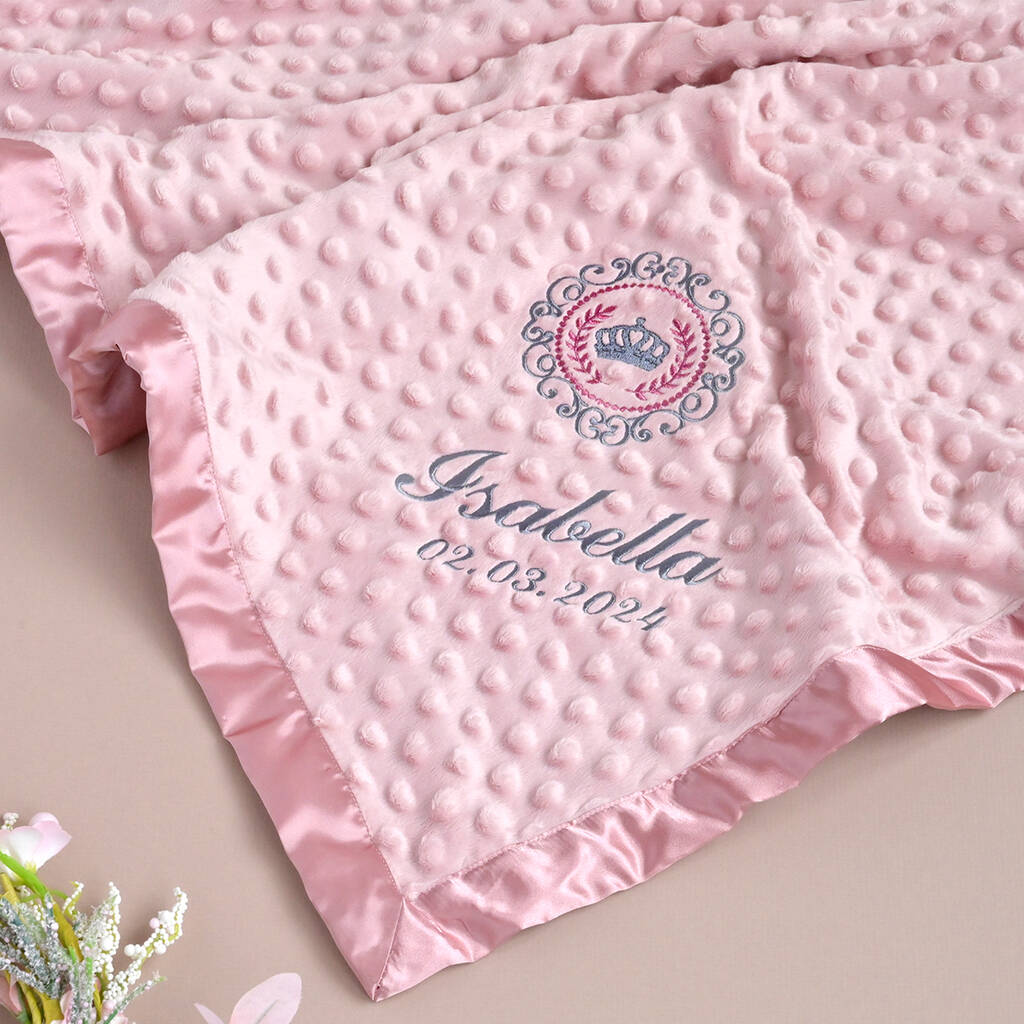 Personalised Newborn Baby Girl Personalised Blanket