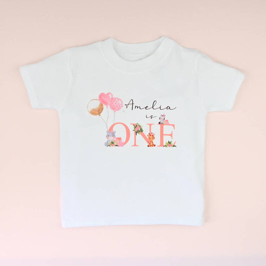 Personalised 1st Birthday Balloon T-Shirt