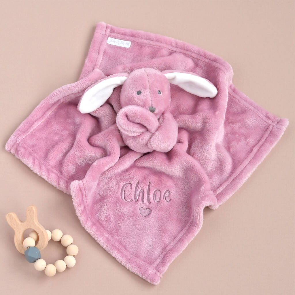 Personalised Pink Bunny Comforter