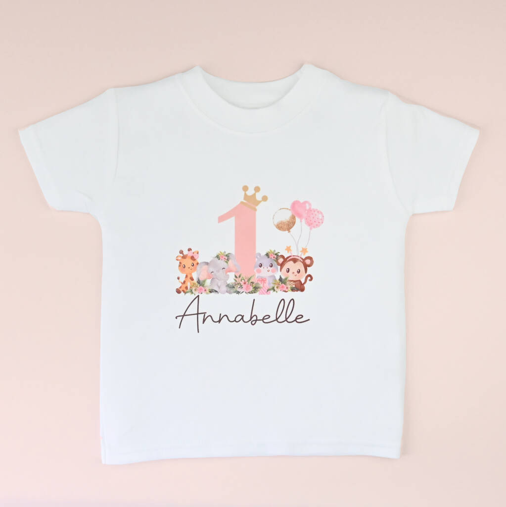Personalised Character Kids Birthday T-Shirt