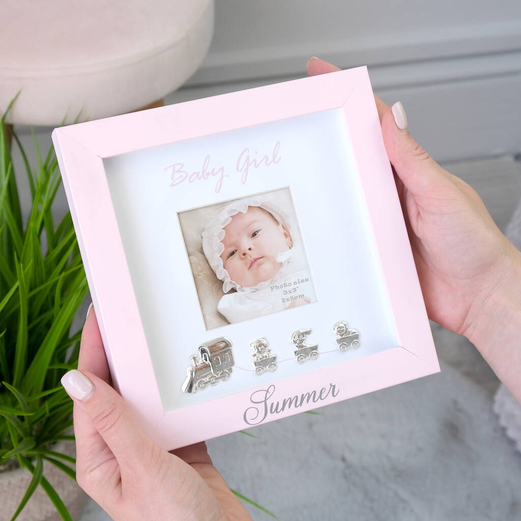 Personalised Pink Baby Girl Photo Frame