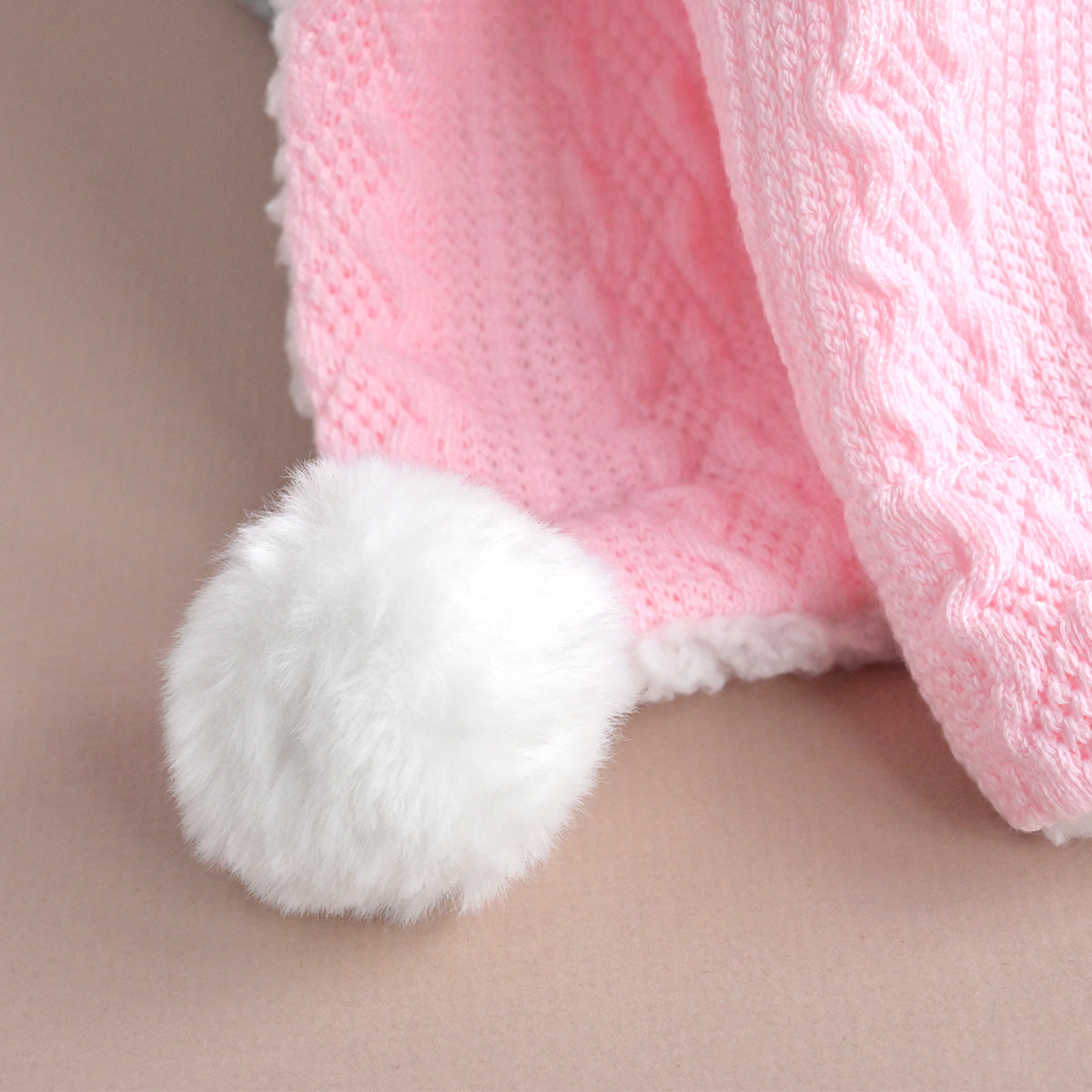 baby blanket with pom poms