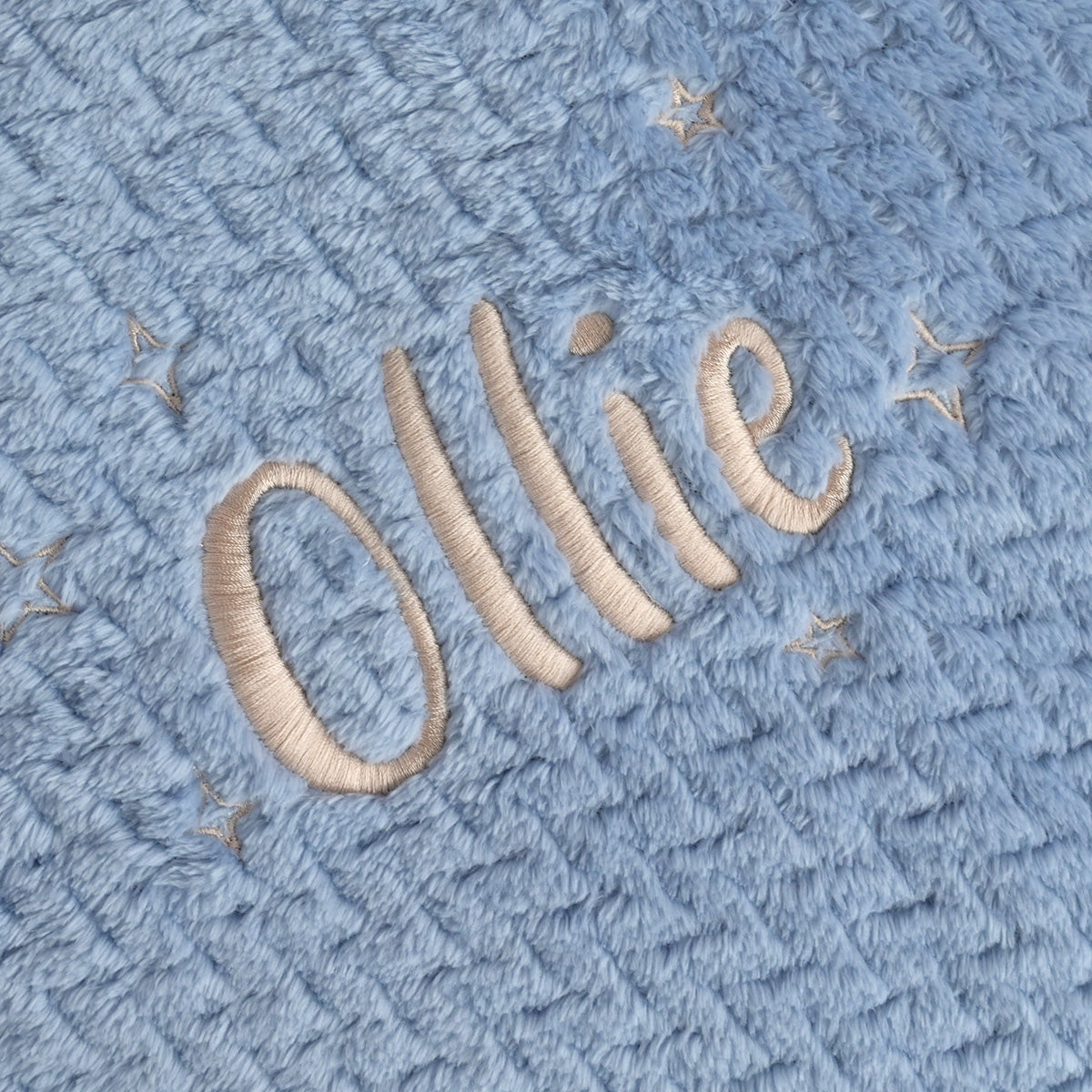 Personalised Blue Fleece Baby Blanket