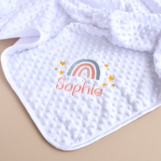 Pesonalised Bauble Rainbow Blanket