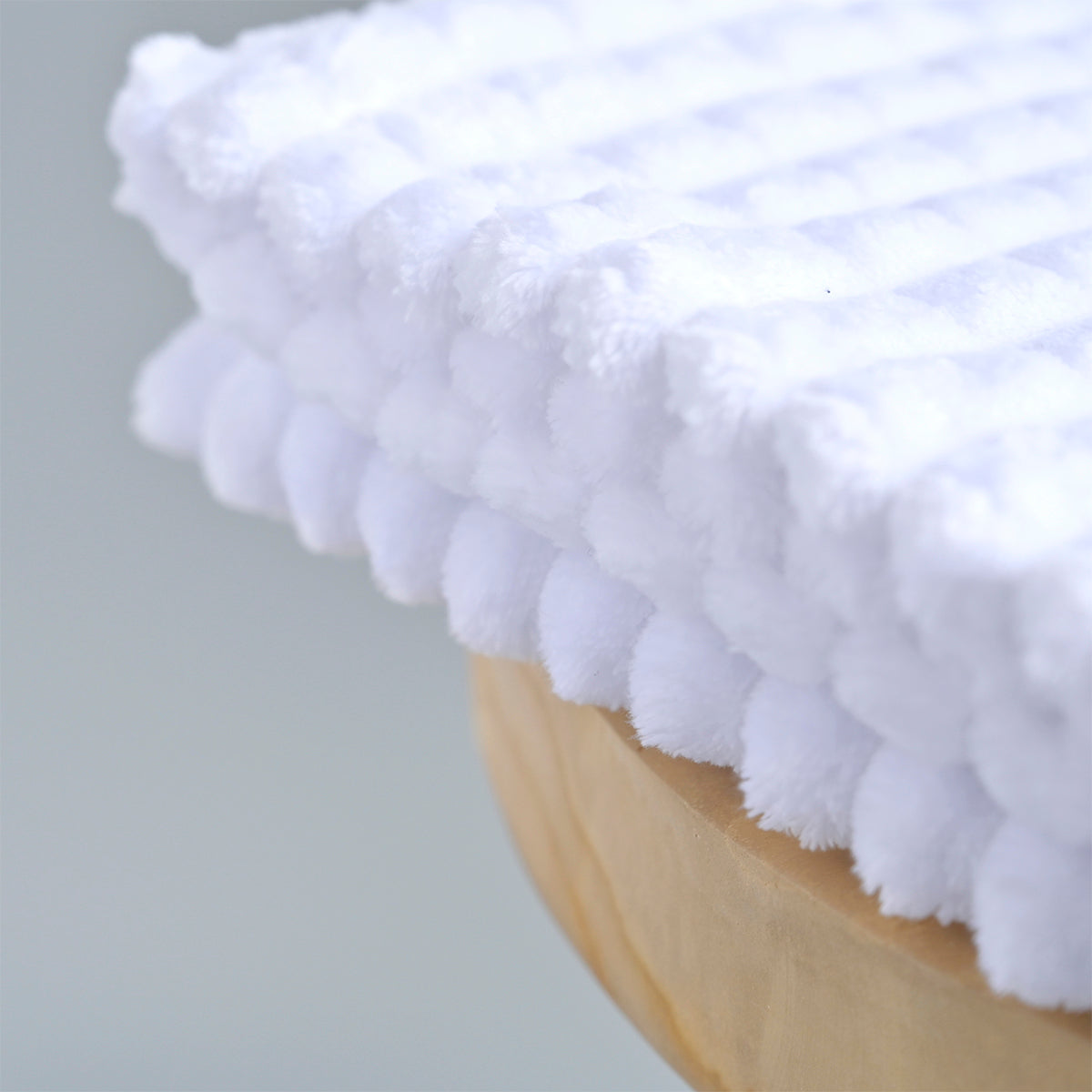 Personalised White Square Baby Jacquard Blanket