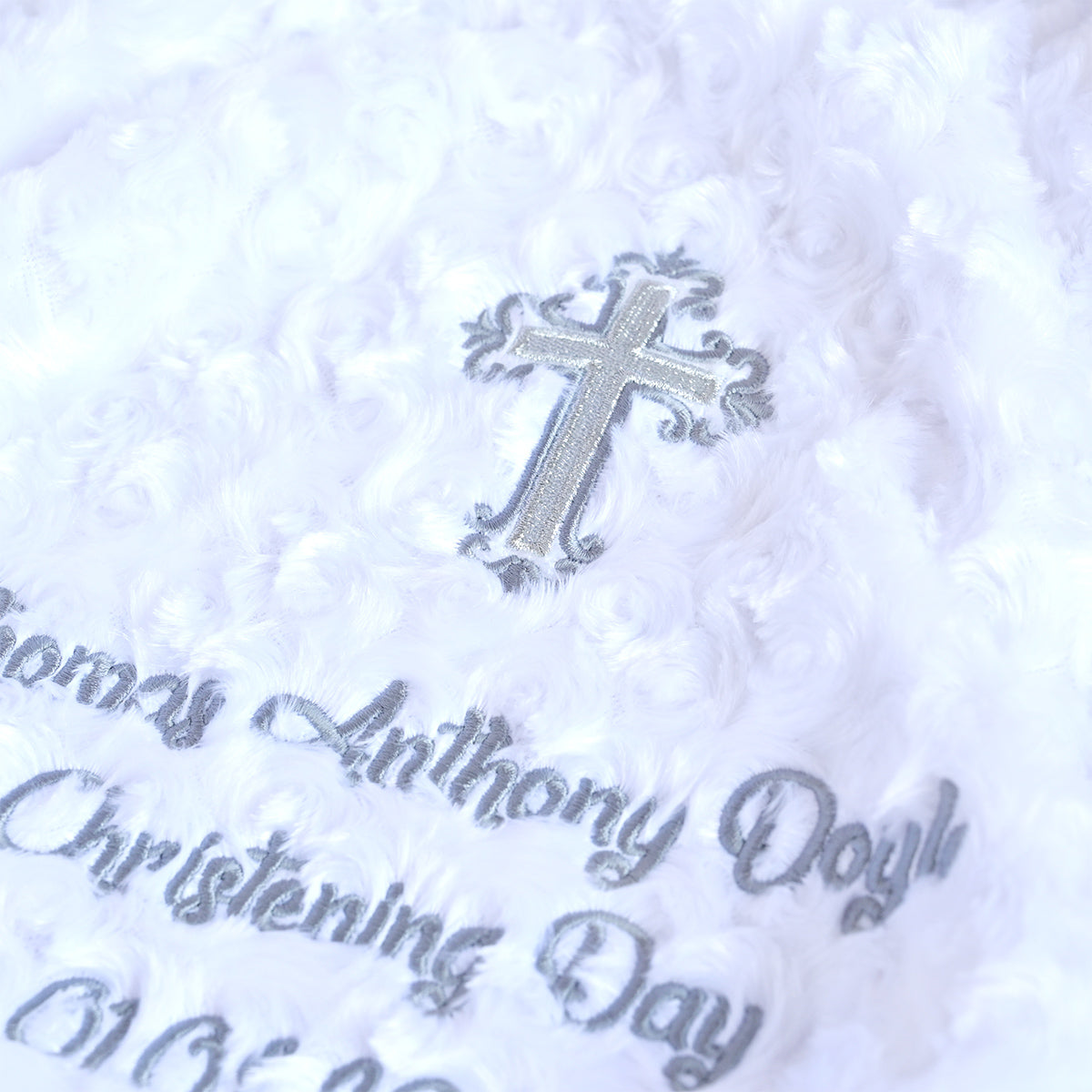 White Rose Blanket for Christening