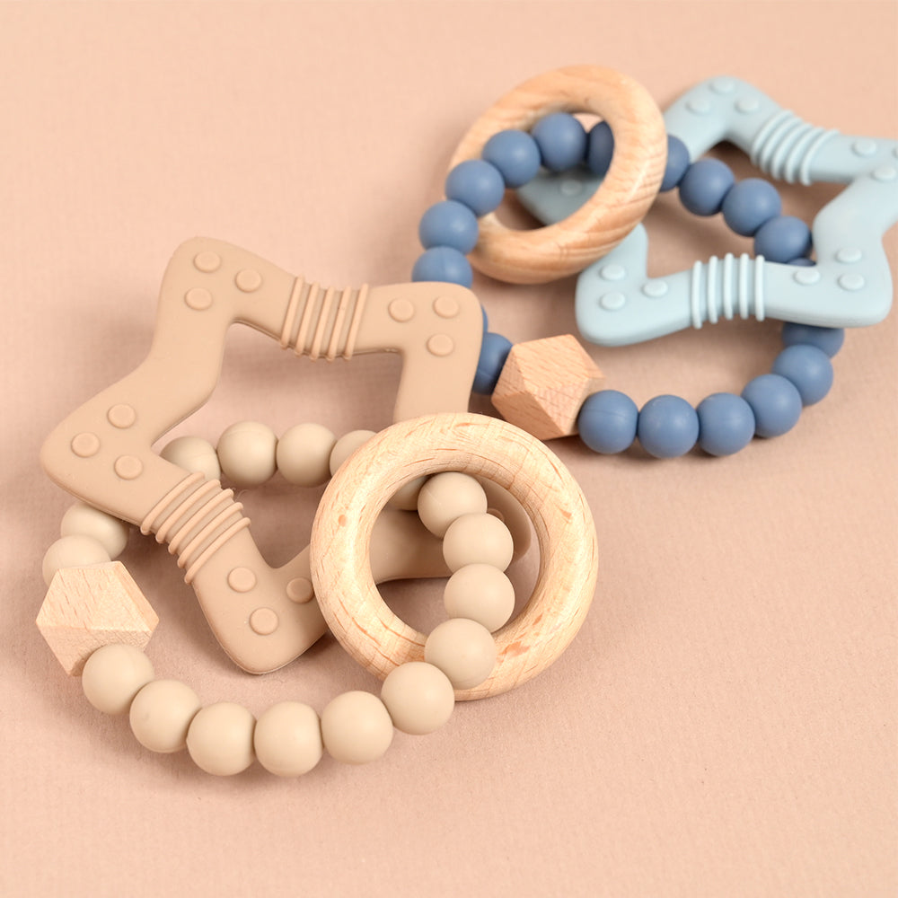 Personalised Blue Baby Silicone Teether