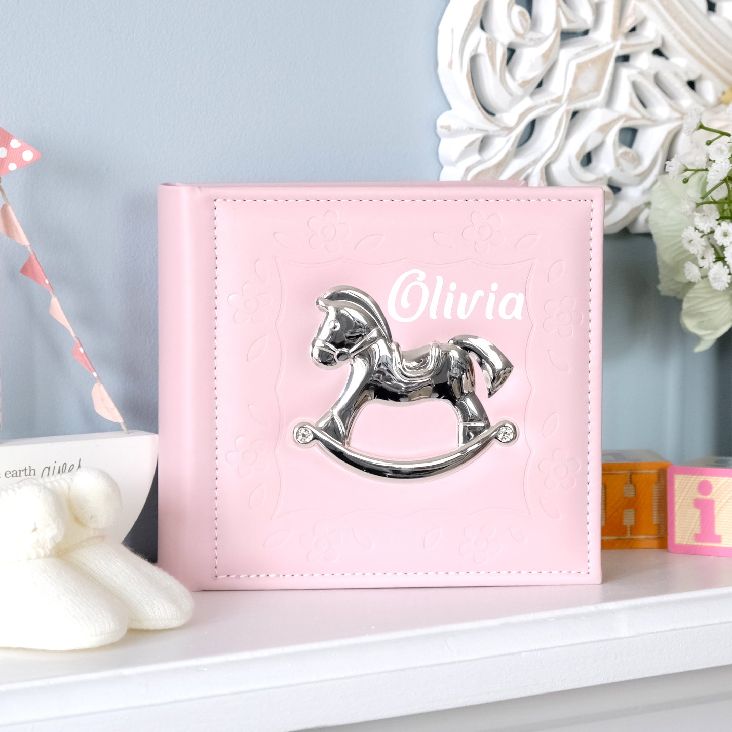 Personalised Pink Rocking Horse Photo Album