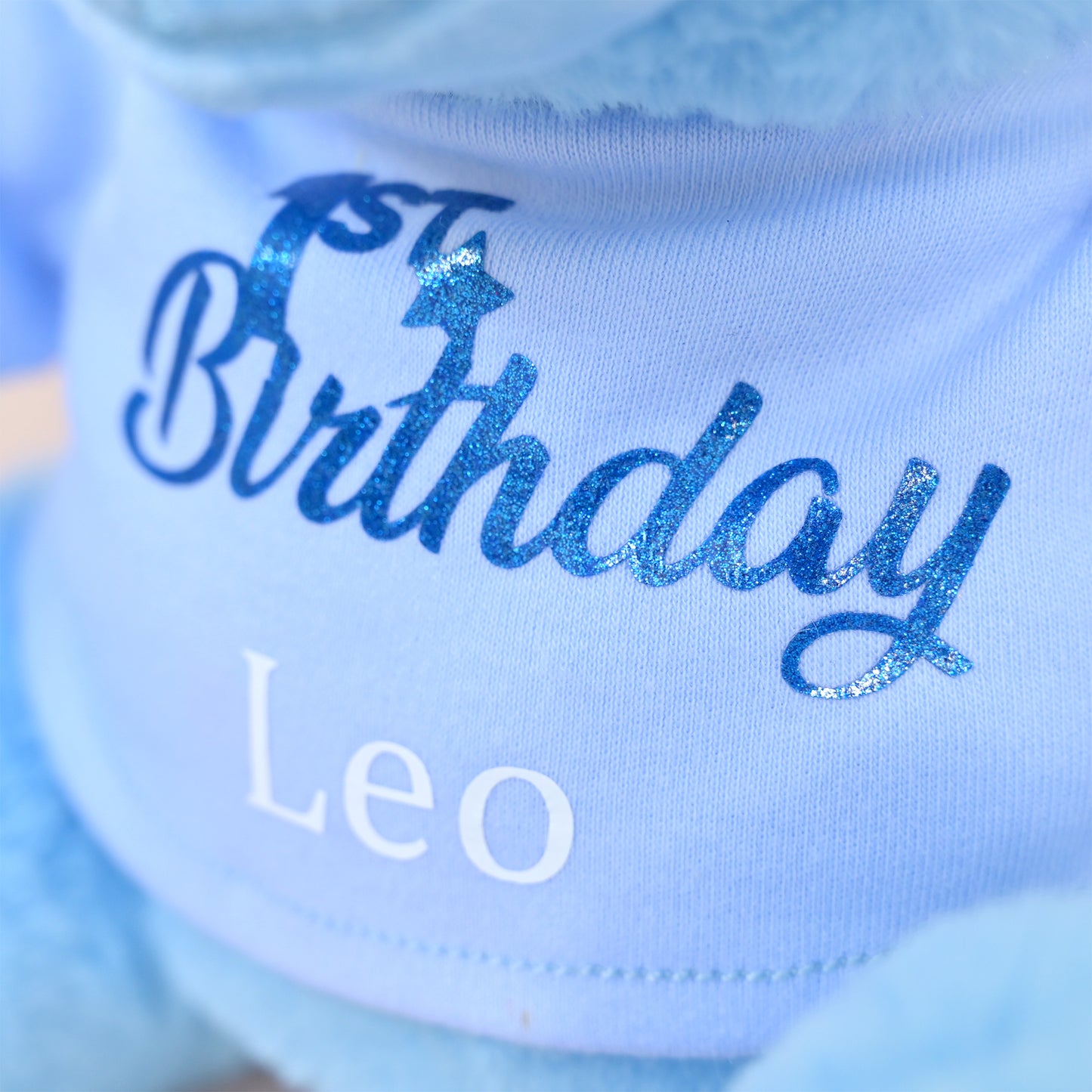 Personalised "1st Birthday" Teddy Bear Soft Toy, Blue