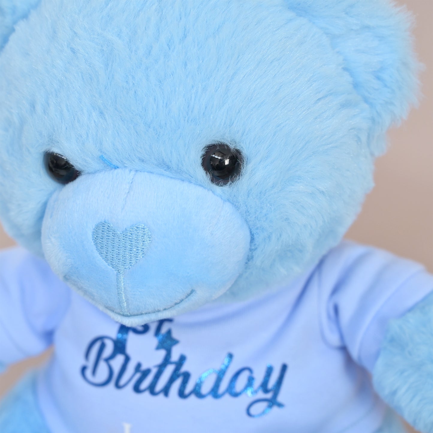 Personalised "1st Birthday" Teddy Bear Soft Toy, Blue