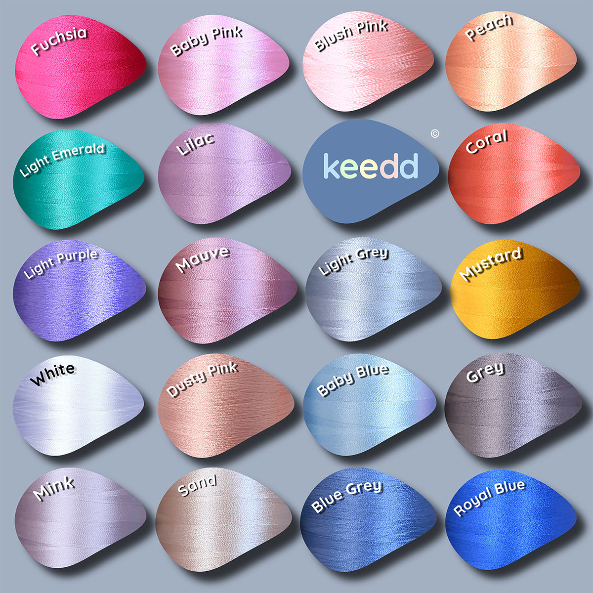 keedd embroidery colours