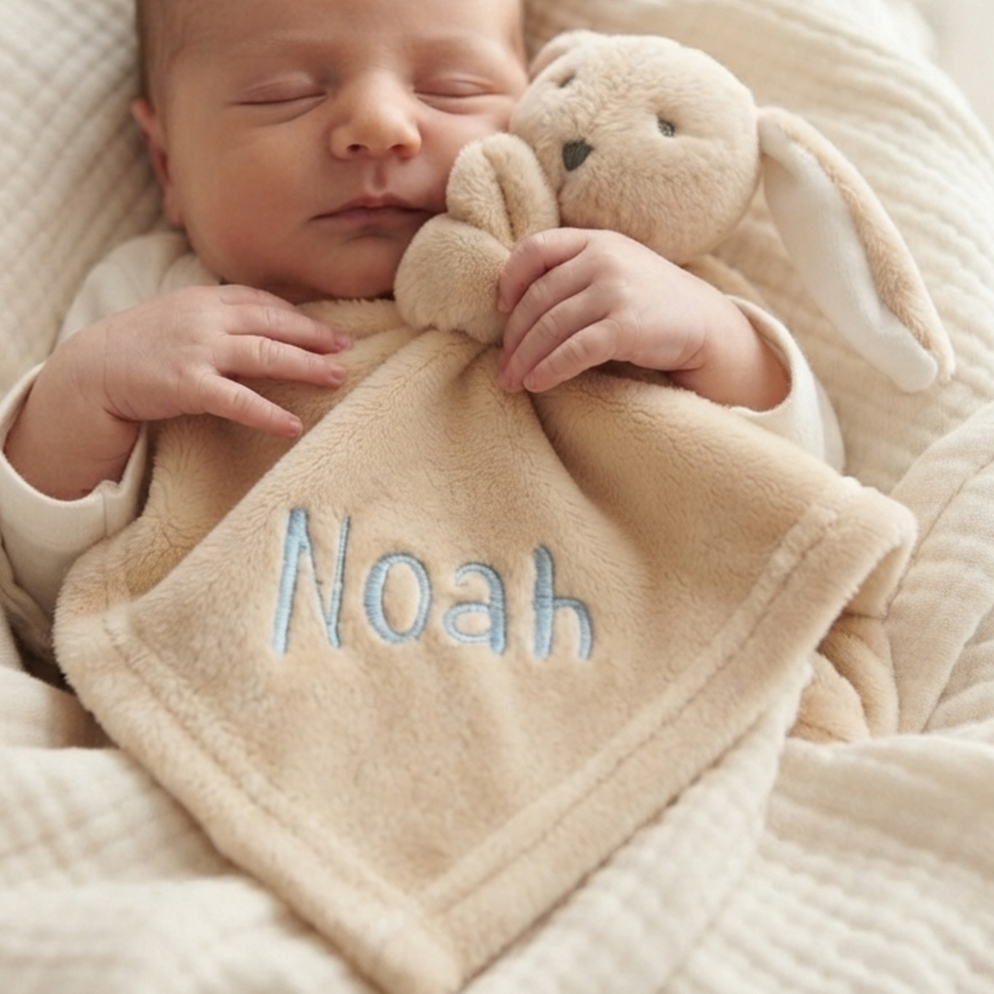 Personalised Beige Bunny Comforter