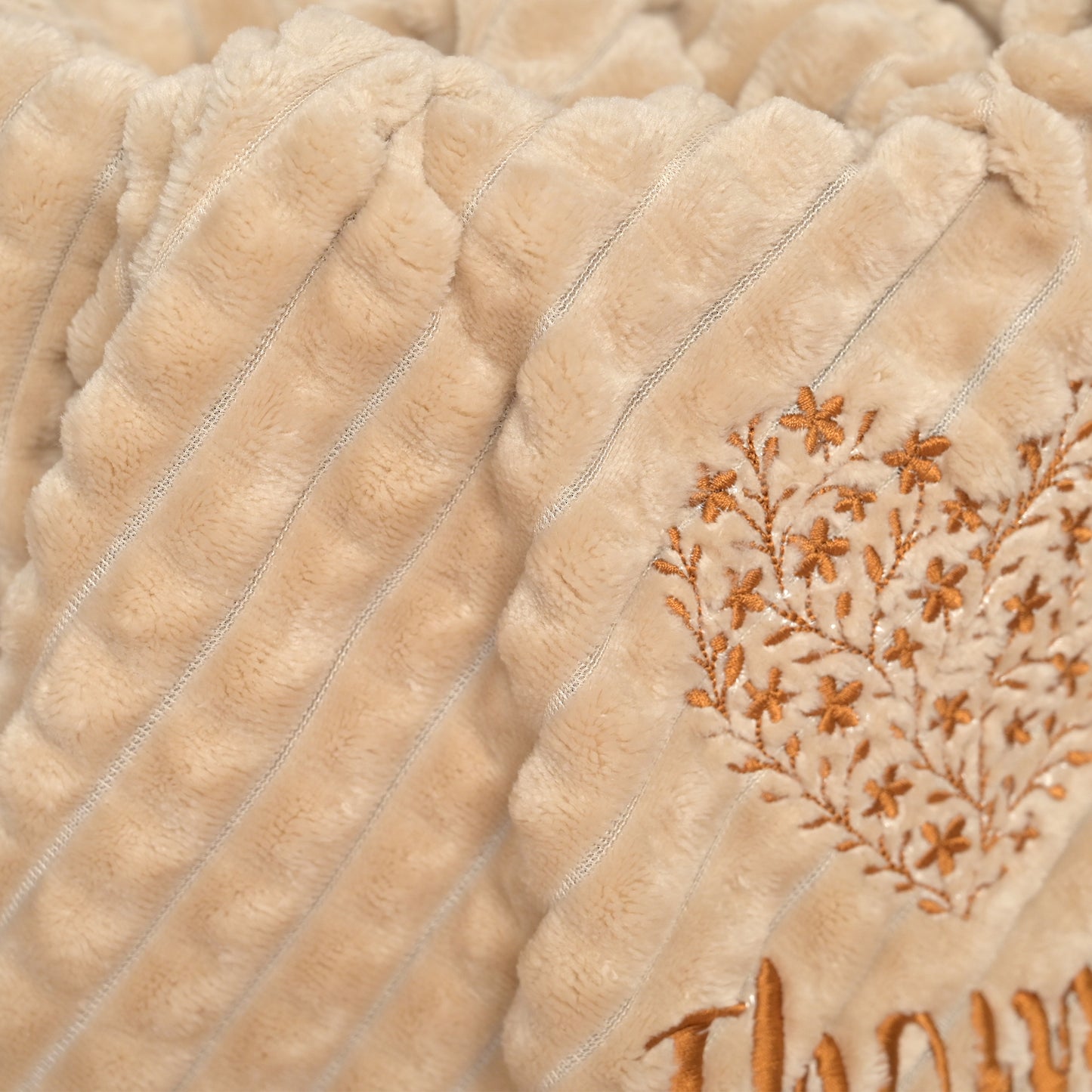 Personalised Floral Heart Embossed Baby Blanket