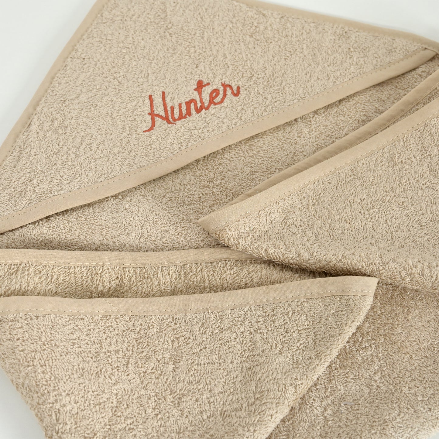 Personalised Oatmeal Hooded Baby Towel