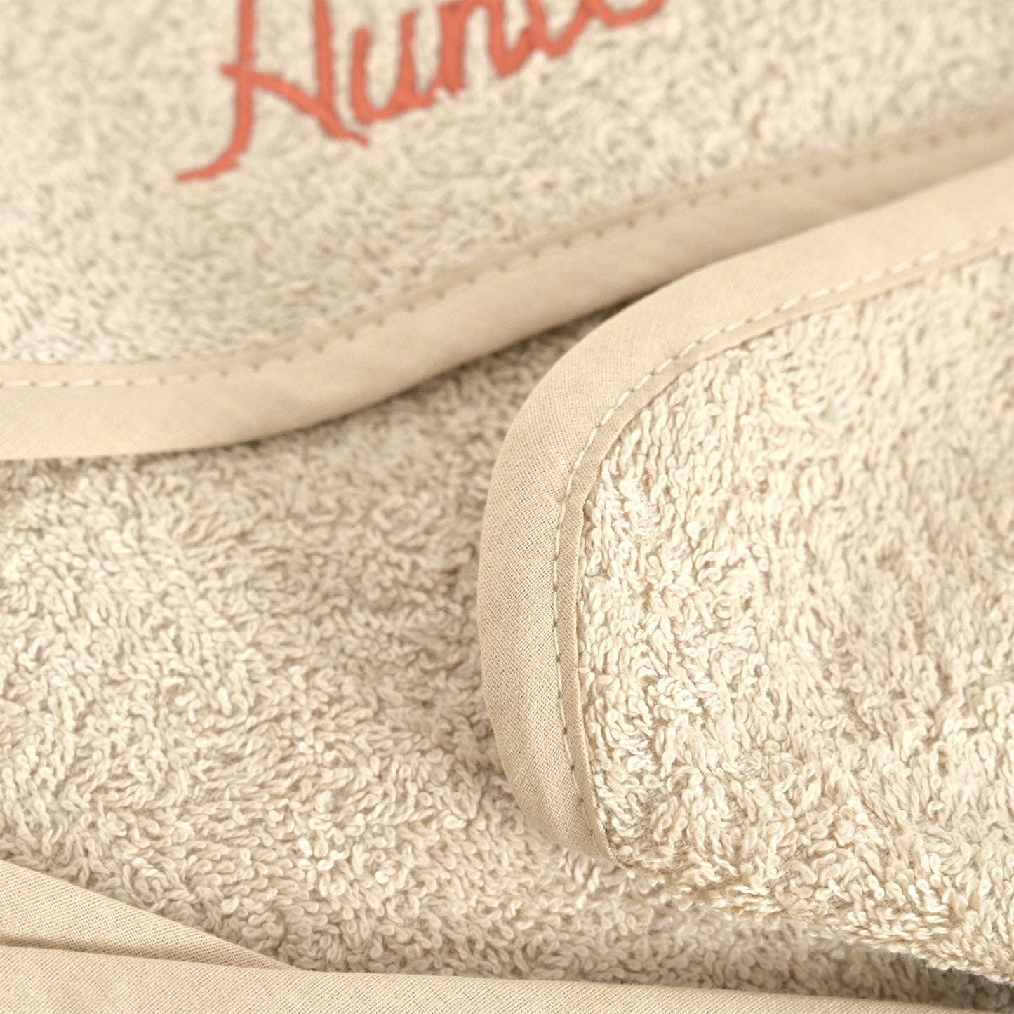 Personalised Oatmeal Hooded Baby Towel