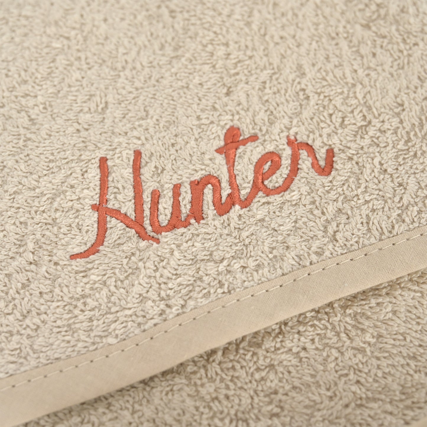 Personalised Oatmeal Hooded Baby Towel