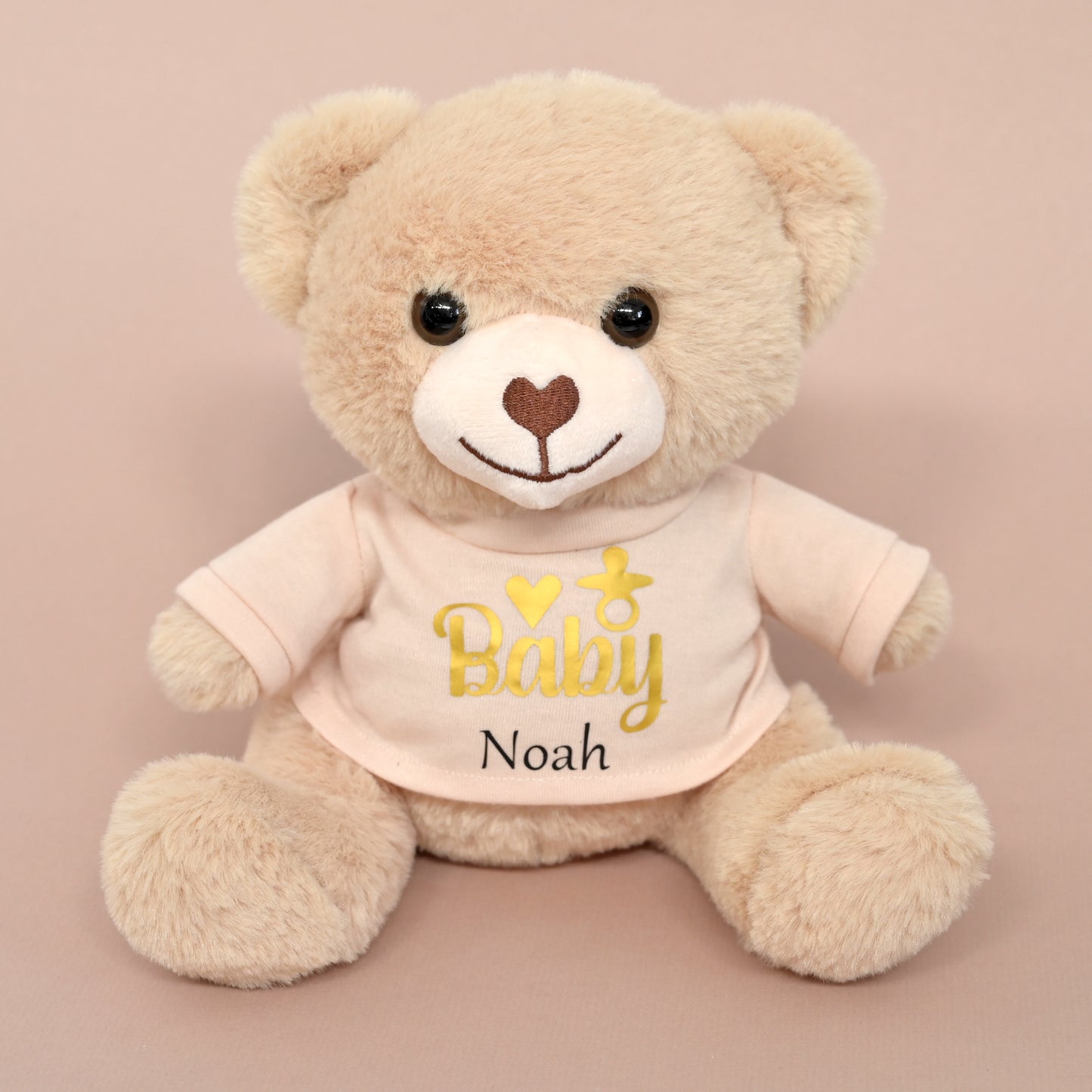 Personalised "Baby" Teddy Bear Soft Toy, Tan
