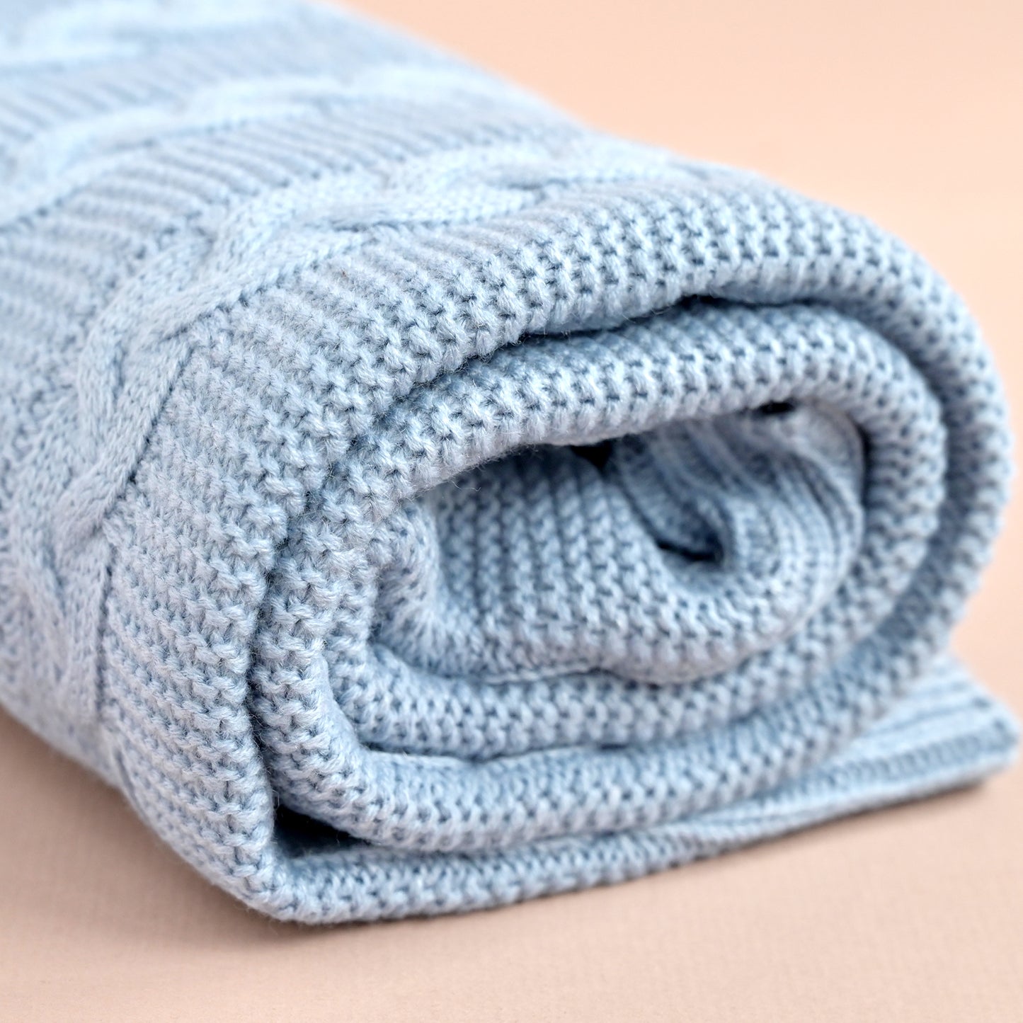 Personalised Star Cable Knit Baby Blanket