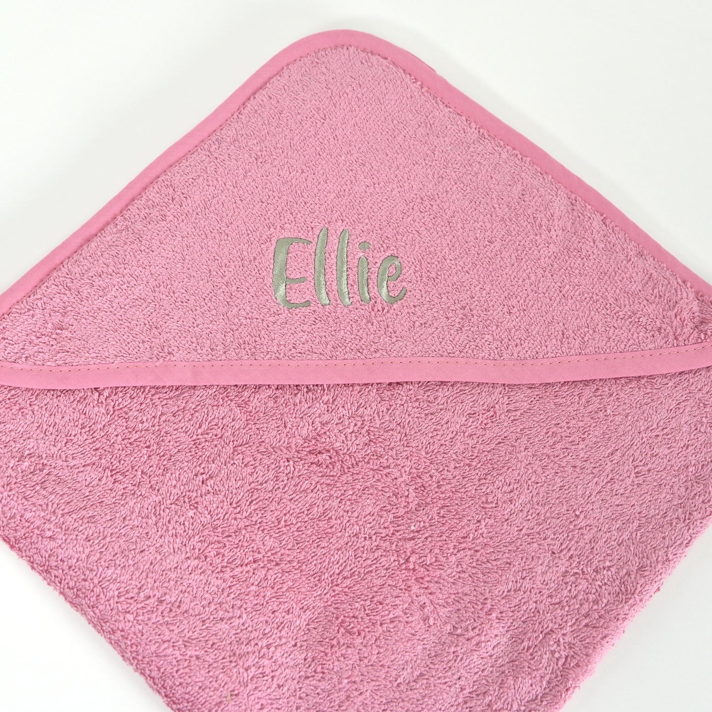Personalised Dusty Pink Hooded Baby Towel