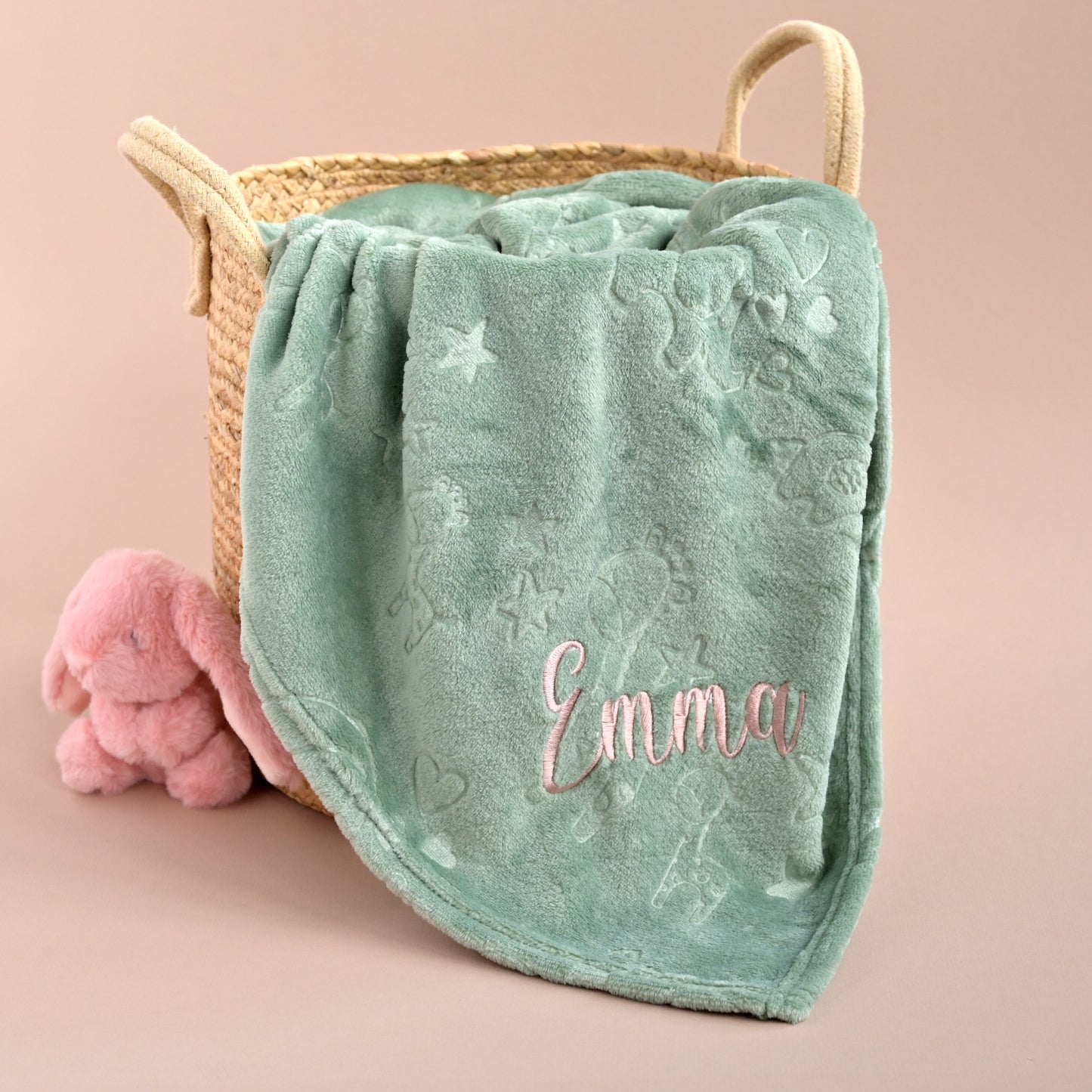 Personalised Embossed Animal Flannel Wrap