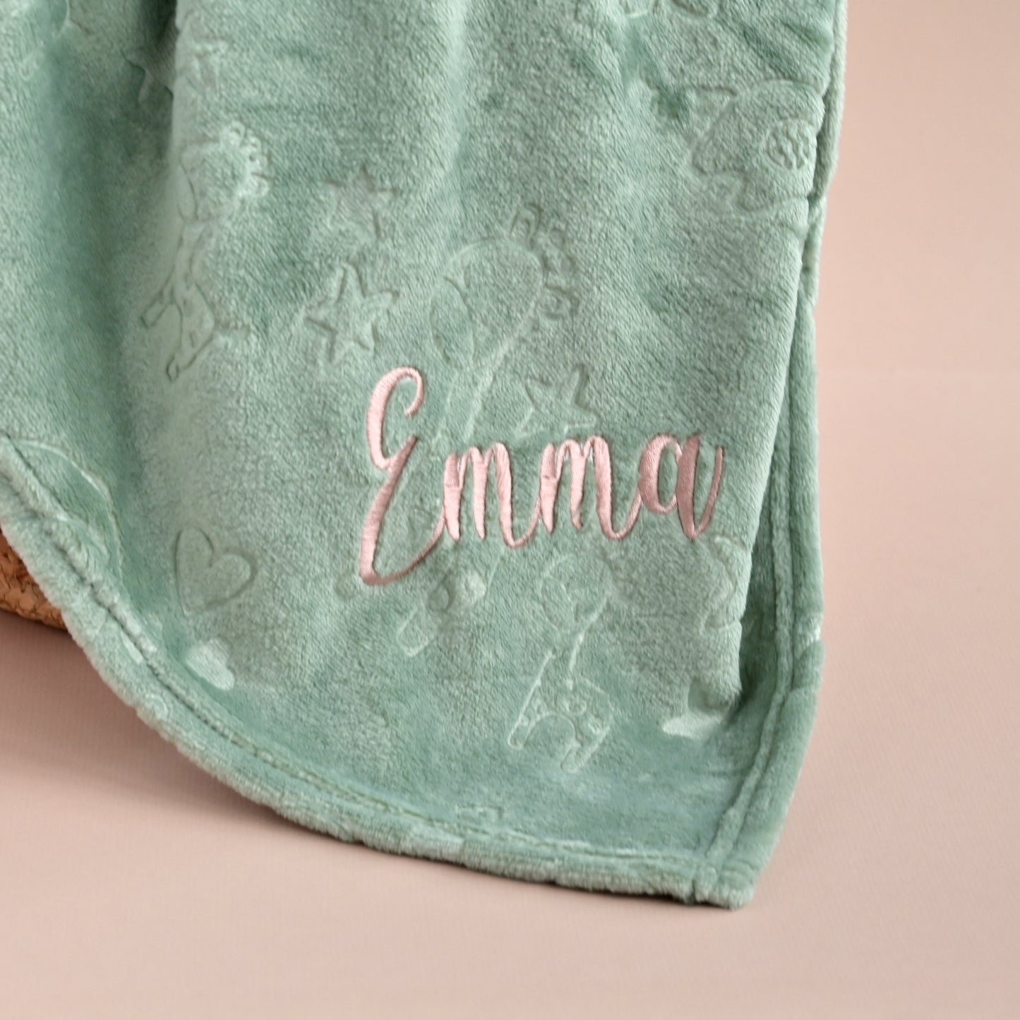 Personalised Embossed Animal Flannel Wrap