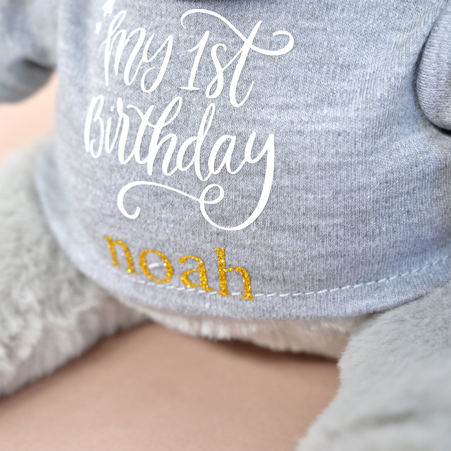Personalised "My 1st Birthday" Teddy Bear Soft Toy, Large