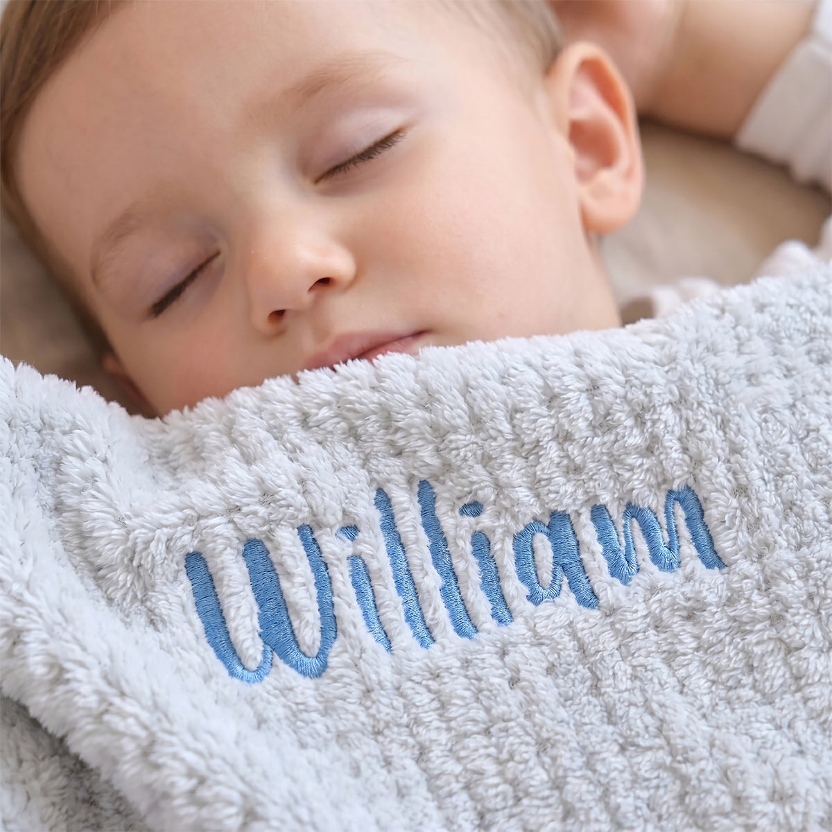 Personalised Grey Waffle Wrap Blanket
