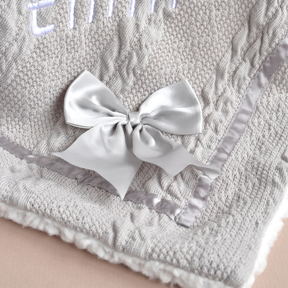 baby blanket with embroidered name