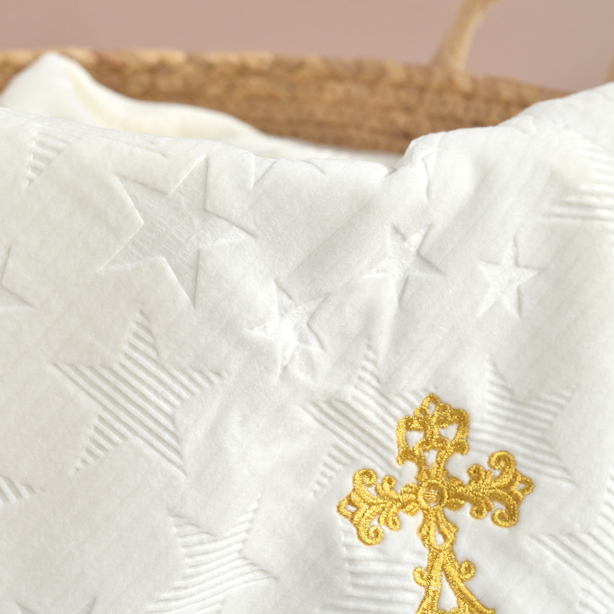 Ivory Christening Blanket for Baby