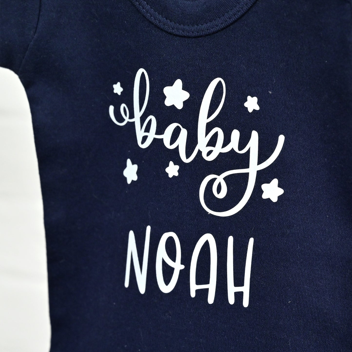 Personalised "Baby" Navy Bodysuit