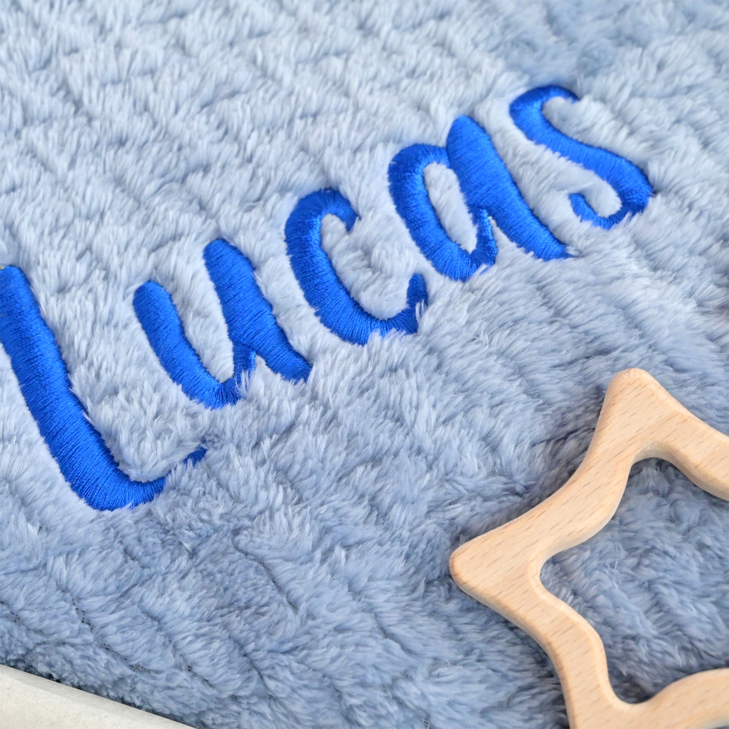 Personalised Dusty Blue New Baby Gift Set