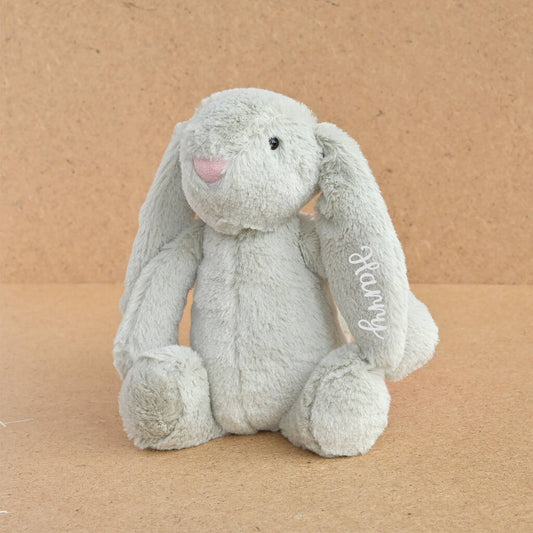 Personalised Grey Bunny Soft Toy